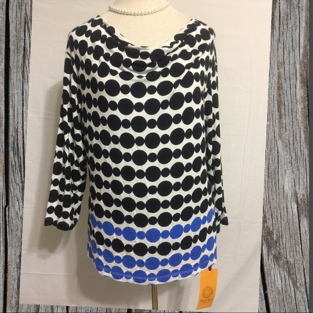 Ruby Rd. Ladies Long Sleeve boat neck top - Picture 3 of 8